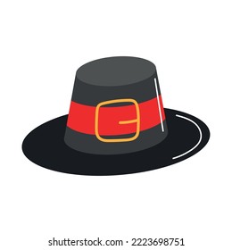icono del accesorio de acción de gracias de peregrino hat