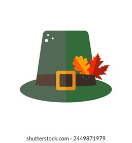 Pilgrim hat thanksgiving symbol vector image	