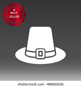 Pilgrim Hat Vector Icon Illustration