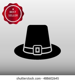 Pilgrim Hat Vector Icon Illustration