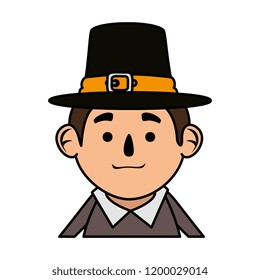 pilgrim man character icon