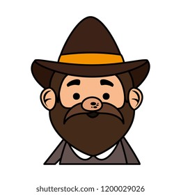 pilgrim man character icon