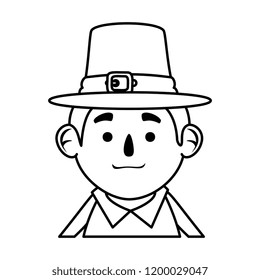 pilgrim man character icon
