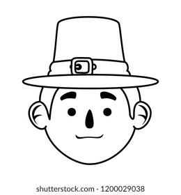 pilgrim man head character icon