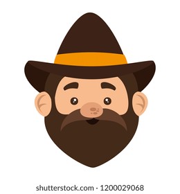 pilgrim man head character icon