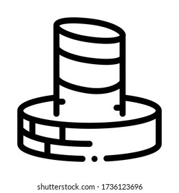 pilgrimage associated with visiting mecca icon vector outline illustration