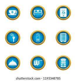 Pilgrimage icons set. Flat set of 9 pilgrimage vector icons for web isolated on white background