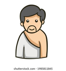 Pilgrimage Illustration for Eid Al-Adha with White Background