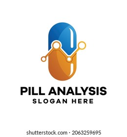 Pill Analysis Gradient Logo Design