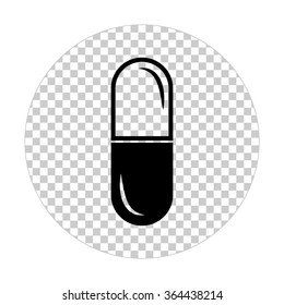 pill  - black vector icon