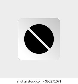 Pill  - black vector icon