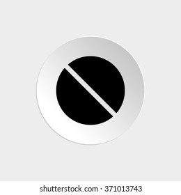 Pill  - black vector icon
