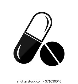 pill  - black vector icon