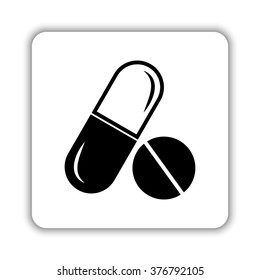 pill  - black vector icon