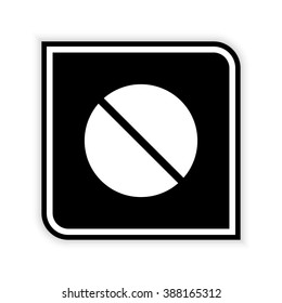 Pill  - black vector icon