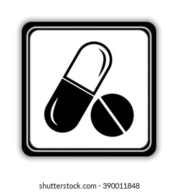pill  - black vector icon