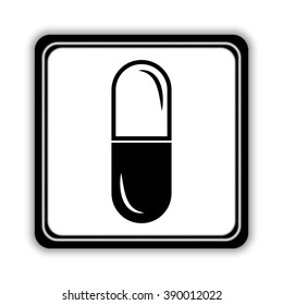 pill  - black vector icon