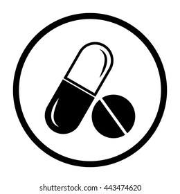 pill  - black vector icon