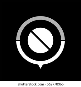 Pill - black  vector icon