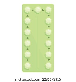Pill blister icon cartoon vector. Birth control. Woman medicine