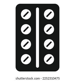 Pill blister icon simple vector. Doctor family. Medicine care