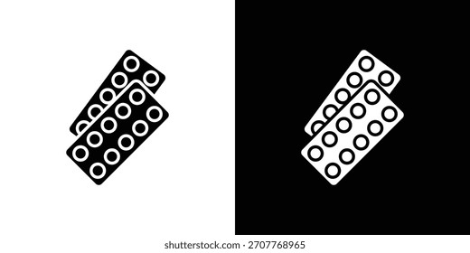 Pill blister line art traço editável e coleção sólida para desenho de aplicativo ícone line art traço editável e coleção sólida para design de aplicativo