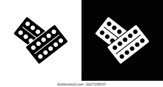Vector de icono de paquete de ampolla de píldora, ilustración de logotipo sólido, pictograma