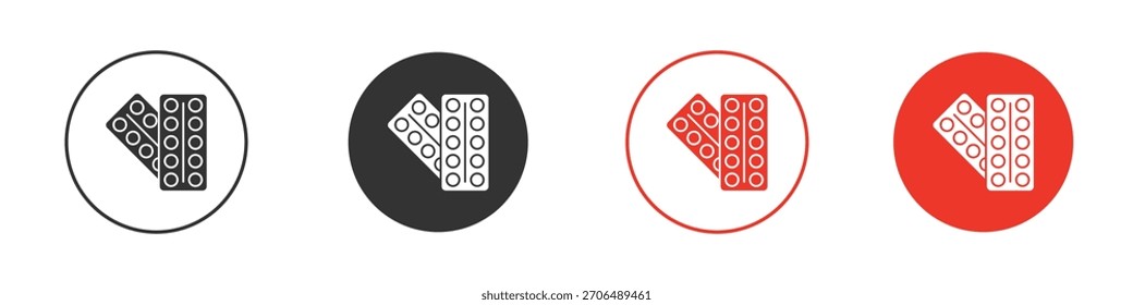 Pill blister pack icon. web vector design