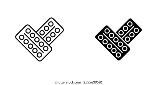 Pill blister pack icons for app and websites.