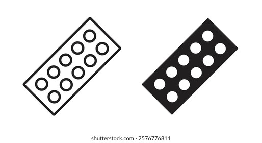 Pill blister pack icons pack for ui designs