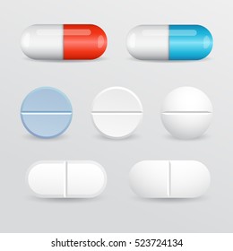Pill in Blister Pack : Vector Illustration