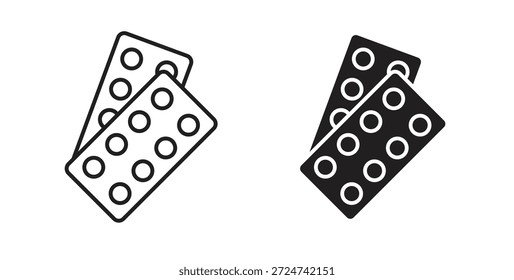 Tablette Blister einfache Vektoren in schwarz, geeignet für Projekte Symbol einfache Vektoren in schwarz, geeignet für Projekte