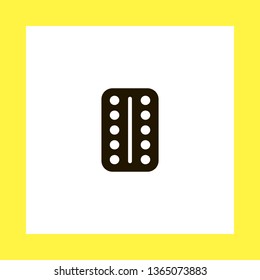 pill blister vector icon. flat design