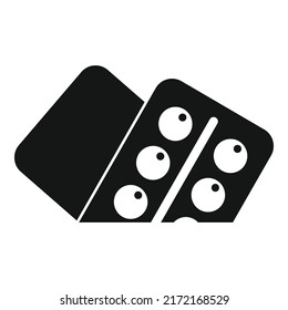 Pill blister waste icon simple vector. Trash garbage. Recycle reuse