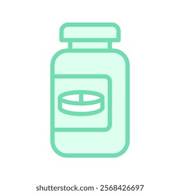 Pill Bottle duotone line icon , vector, pixel perfect, illustrator file