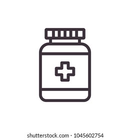 Pill bottle icon.