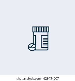 Pill Bottle Icon.