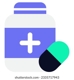 Pill Bottle Icon can be used for uiux, etc