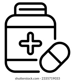 Pill Bottle Icon kann für uiux, etc.