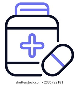 Pill Bottle Icon can be used for uiux, etc