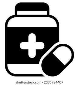 Pill Bottle Icon can be used for uiux, etc
