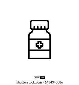 Pill bottle icon, design inspiration vector template for interface and any purpose