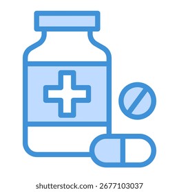 Elemento de icono de botella de píldora para diseño