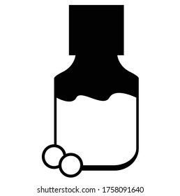 Pill bottle icon graphic design