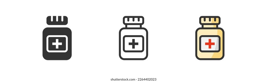 Tablettensymbol auf hellem Hintergrund. Antibiotika, Schmerzmittel-Symbol. Aspirin, Medizin, Erste Hilfe, Krankheiten. Die Einrichtung ist modern und farbenfroh. Flaches Design. 