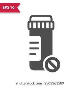 Pill Bottle Icon. Pills, Medication, Drugs. Professional, pixel perfect vector icon.