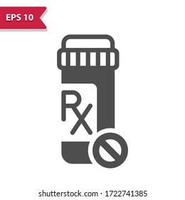 Pill Bottle Icon. Professional, pixel perfect icon, EPS 10 format.