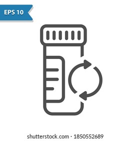 Pill Bottle Icon. Professional, pixel perfect icon, EPS 10 format.