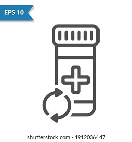 Pill Bottle Icon. Professional, pixel perfect icon, EPS 10 format.