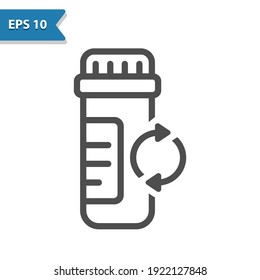 Pill Bottle Icon. Professional, pixel perfect icon, EPS 10 format.